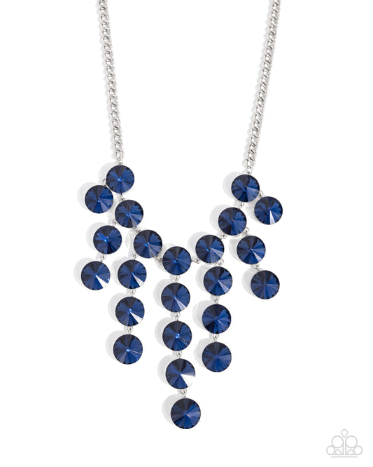 Spotlight Stunner - Blue - Paparazzi Necklace (Blockbuster Exclusive)