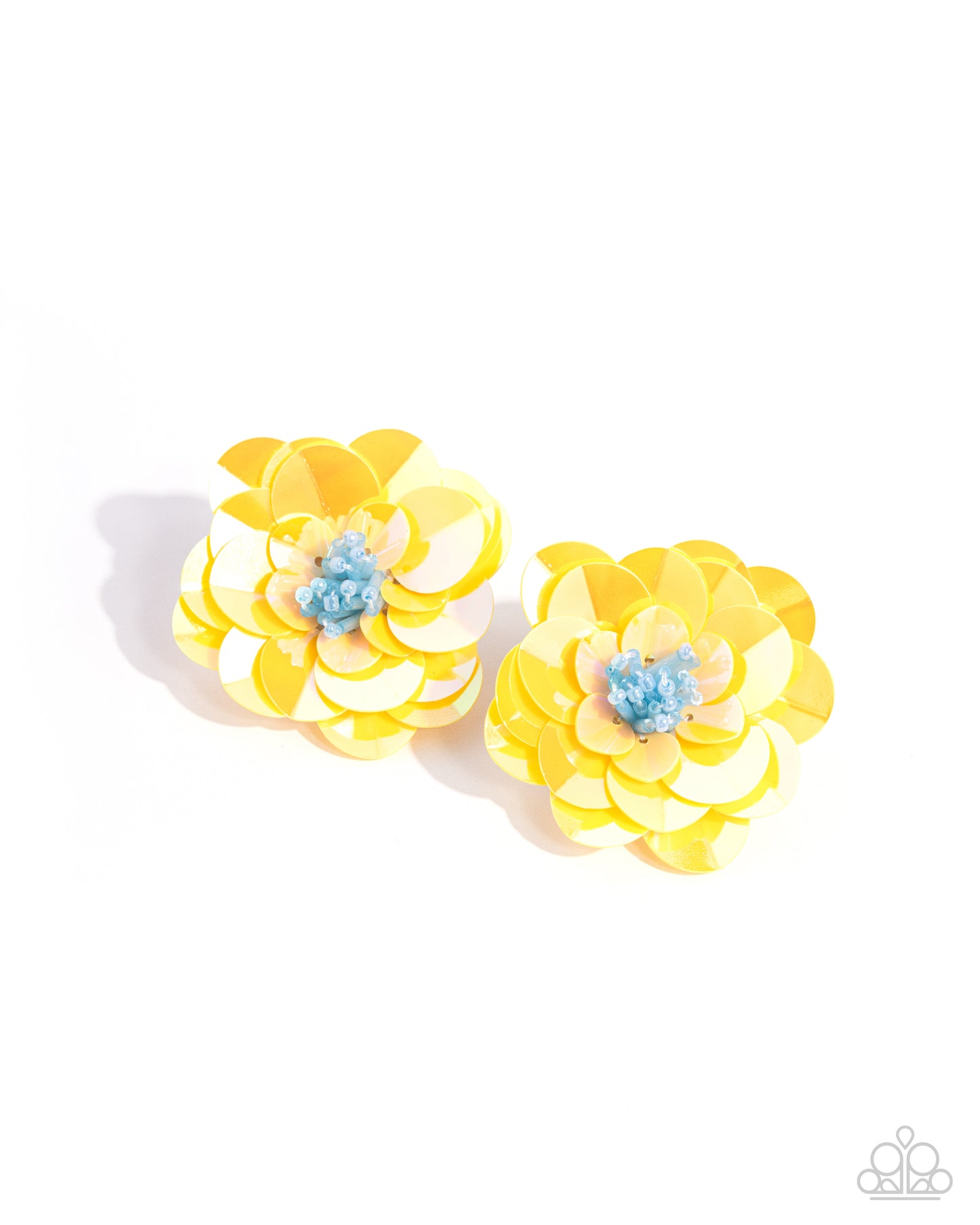 Floating Florals - Yellow - Paparazzi Earrings