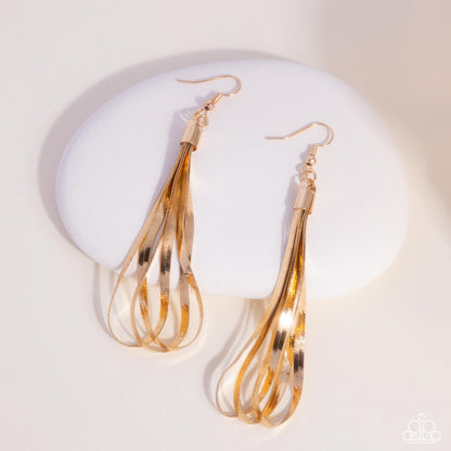 Keen Keepsake - Gold - Paparazzi Earrings