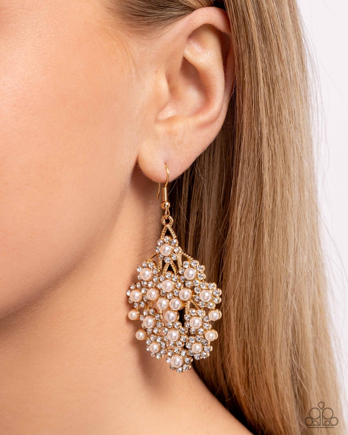 Nautical Netting - Gold - Paparazzi Earrings