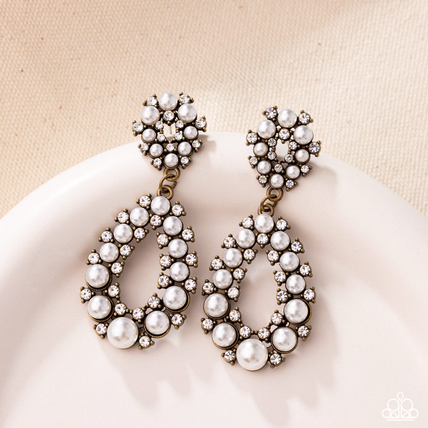 Dapper Debut - Brass - Paparazzi Earrings