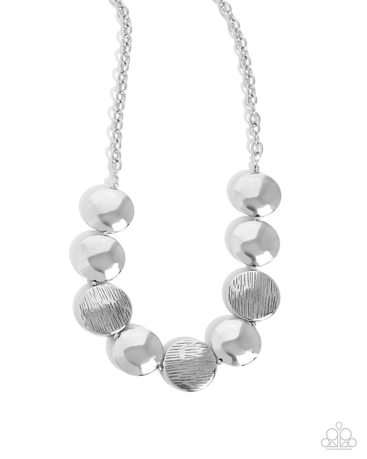 Engraved Energy - Silver - Paparazzi Necklace