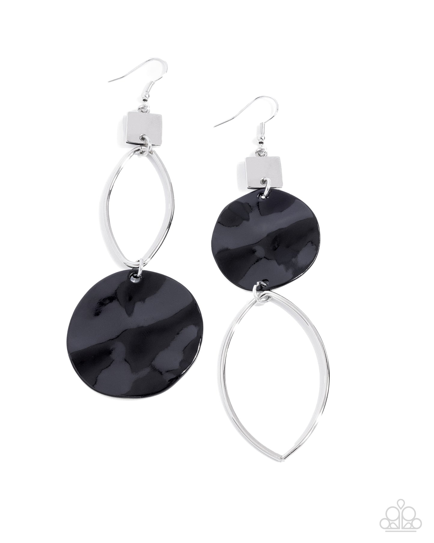 Obsessive Ostinato - Black - Paparazzi Earrings