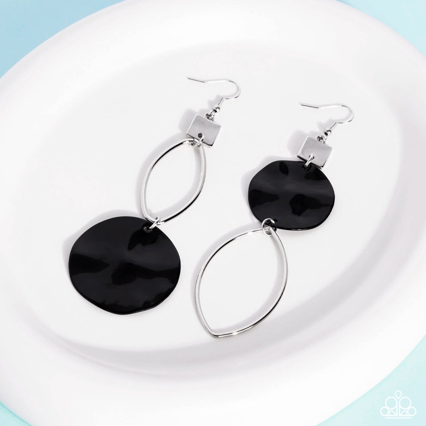 Obsessive Ostinato - Black - Paparazzi Earrings