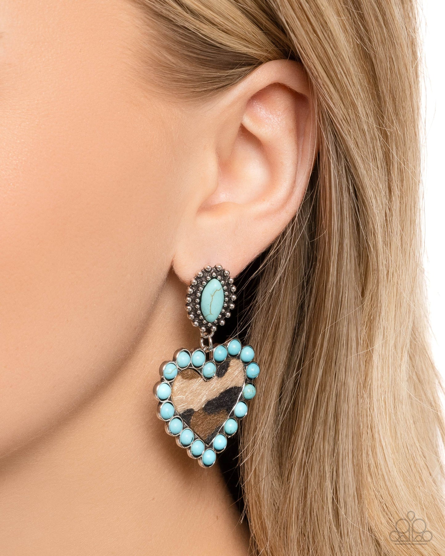 Whimsical Wrangler - Blue - Paparazzi Earrings