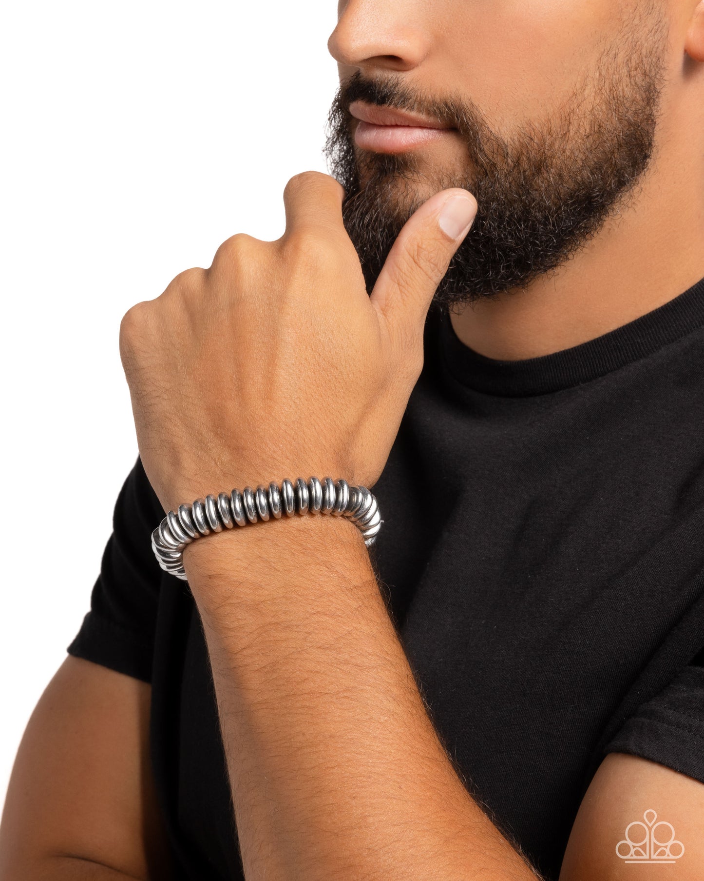 Dynamic Discs - Silver - Paparazzi Bracelet