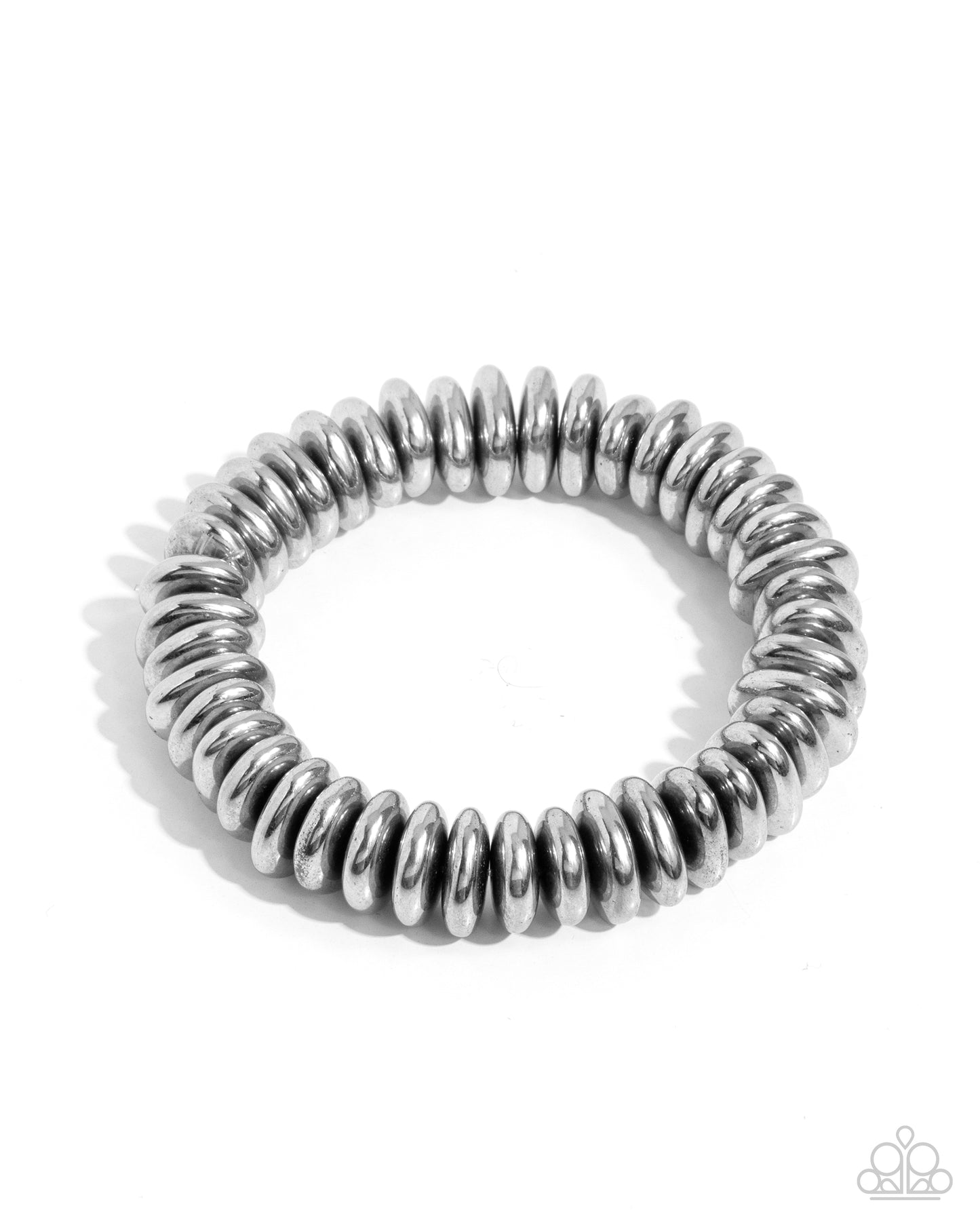 Dynamic Discs - Silver - Paparazzi Bracelet