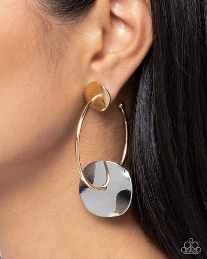 Textured Trouble - Multi - Paparazzi Earrings