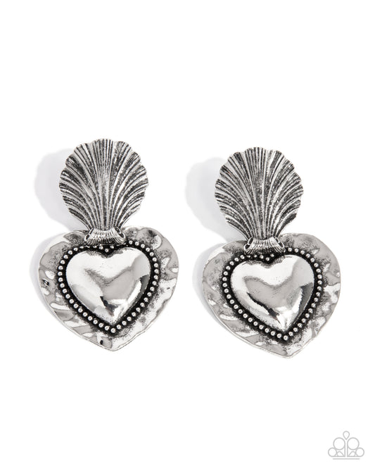 Mythical Moment - Silver - Paparazzi Earrings