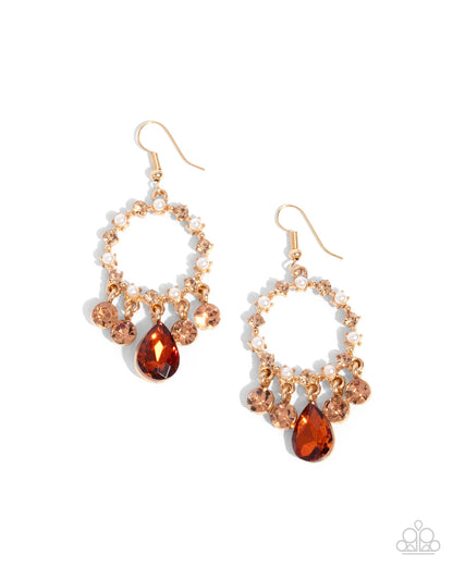 Regency Radiance - Brown - Paparazzi Earrings