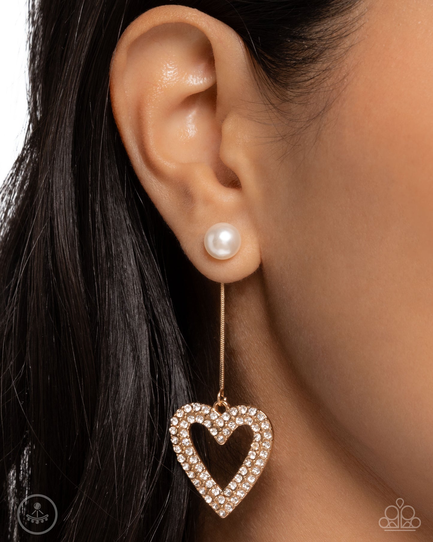 Valentines Vision - Gold - Paparazzi Earrings