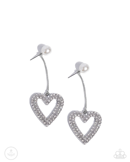 Valentines Vision - White - Paparazzi Earrings