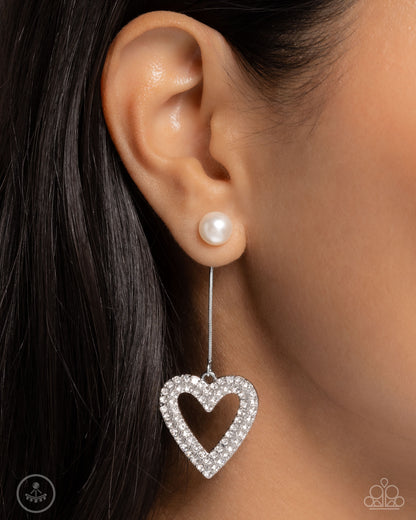 Valentines Vision - White - Paparazzi Earrings