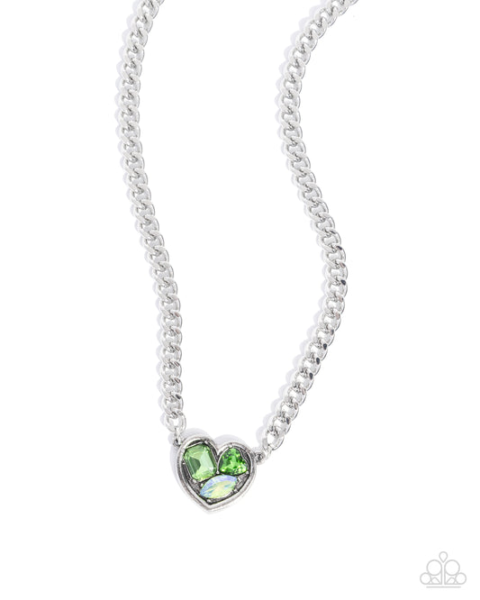 Tasteful Triad - Green - Paparazzi Necklace