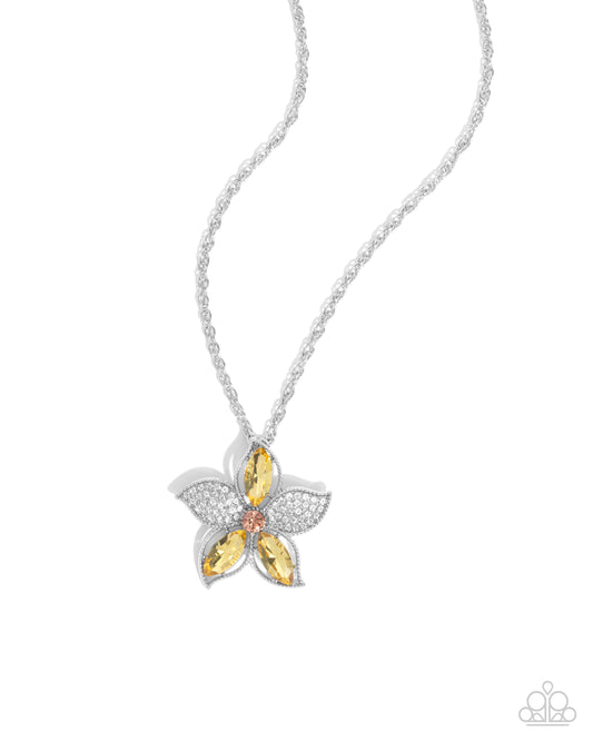 Favorite Flower - Yellow - Paparazzi Necklace