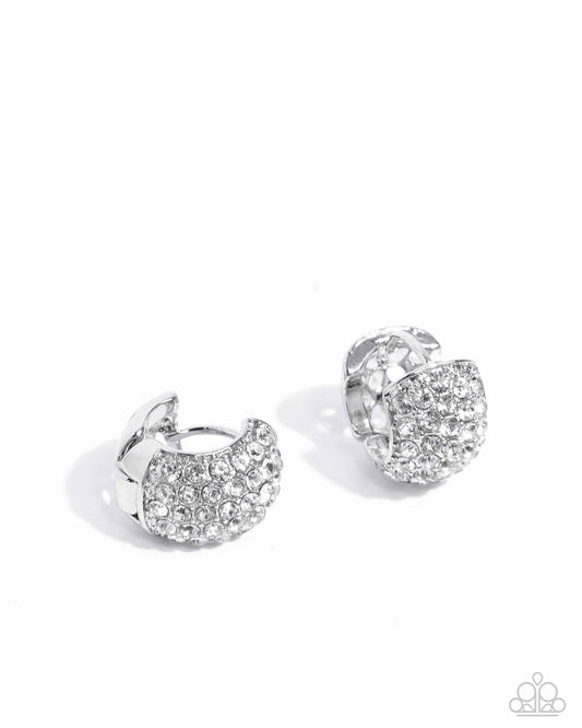 All Dressed UPSCALE - White - Paparazzi Earrings