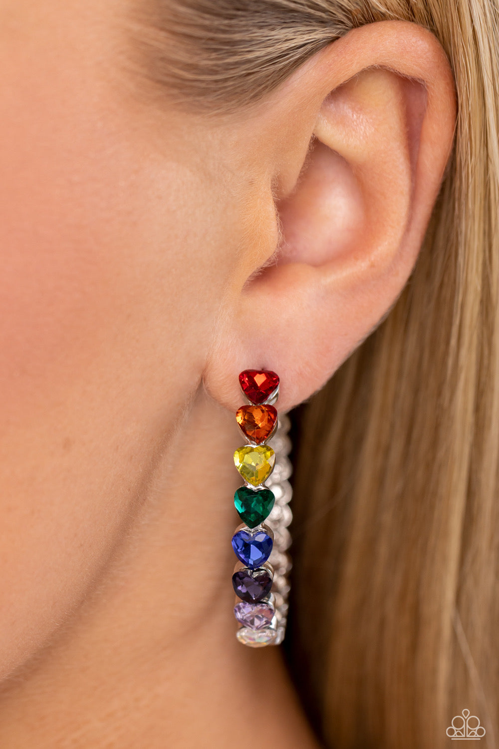 Hypnotic Heart Attack - Multi - Paparazzi Earrings