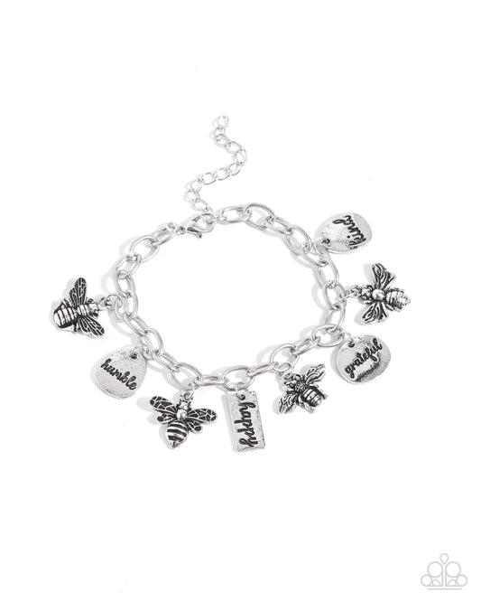 Compassionate Charm - Silver - Paparazzi Bracelet