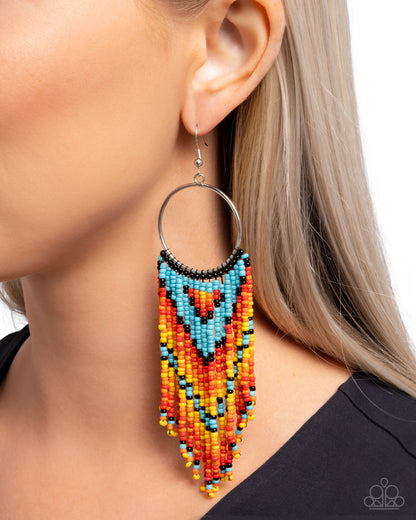 Waving the Banner - Multi - Paparazzi Earrings