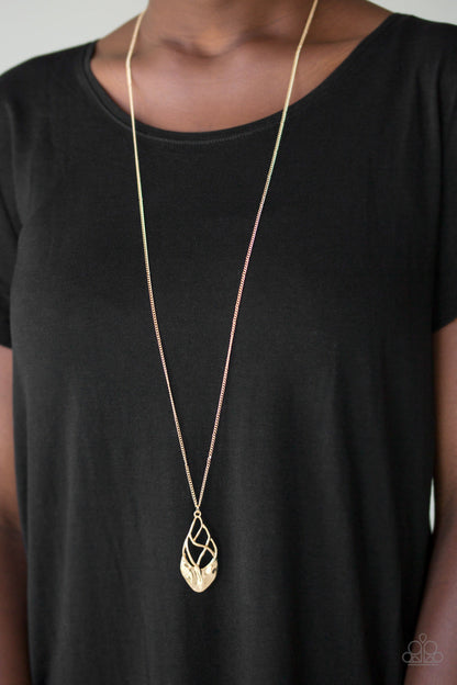 Swank Bank - Gold - Paparazzi Necklace