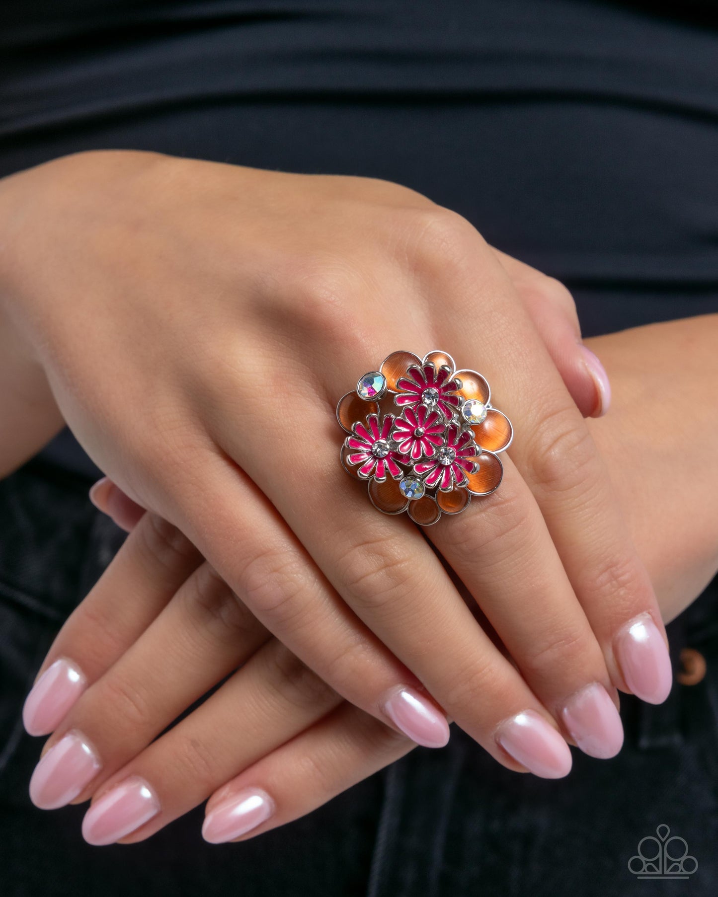 Boisterous Bouquet - Orange - Paparazzi Ring