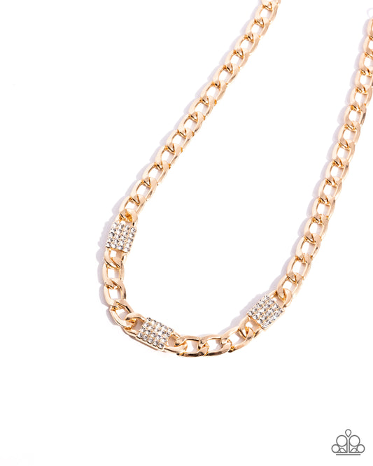 Coming Soon - Impressive Independence - Gold - Paparazzi Necklace