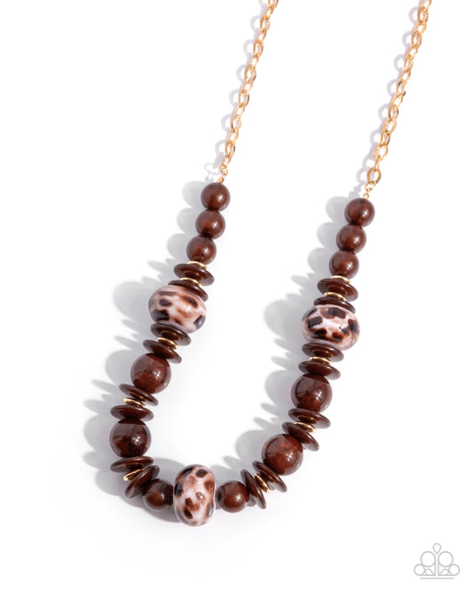 Cheetah Club - Brown - Paparazzi Necklace