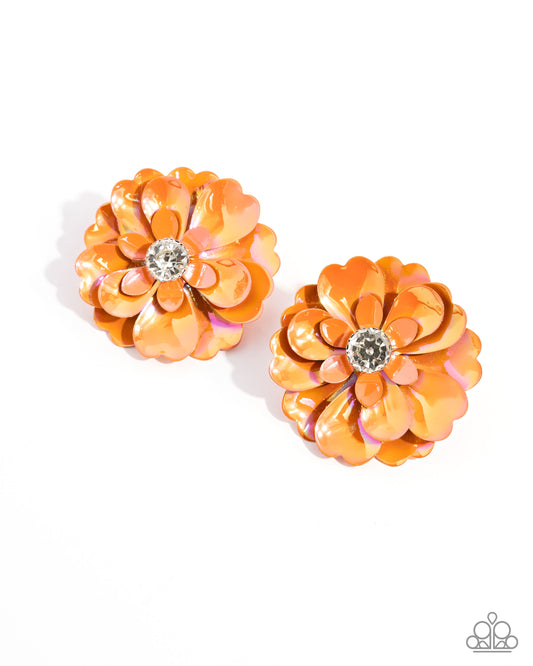 Coming Soon - Growth Rate - Orange - Paparazzi Earrings