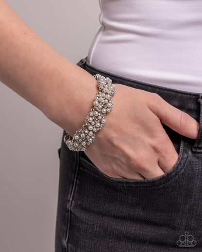 Were You Dazzled? - White - Paparazzi Bracelet