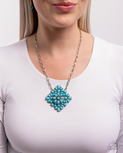 Stony Strength - Blue - Paparazzi Necklace