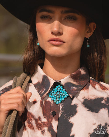 Stony Strength - Blue - Paparazzi Necklace