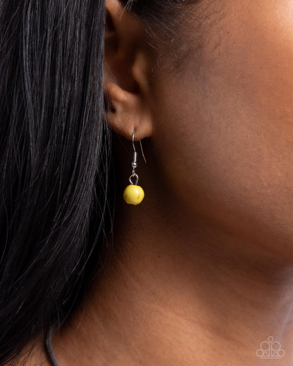 Tasteful Texture - Yellow - Paparazzi Necklace