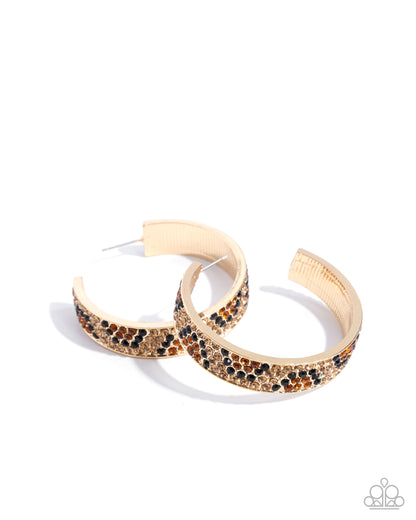 Cheetah Clique - Gold - Paparazzi Earrings