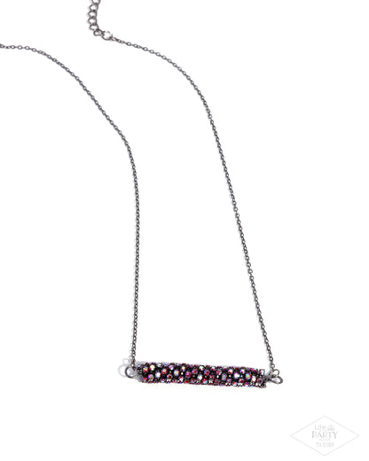 Timelessly Twinkling - Red - Paparazzi Necklace and Take A Moment To Reflect Red Bracelet