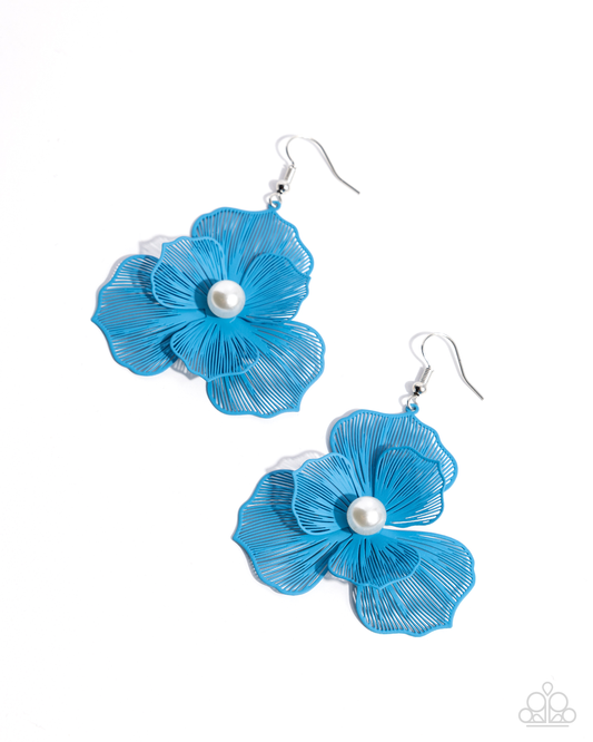 PETAL the Score - Blue - Paparazzi Earrings