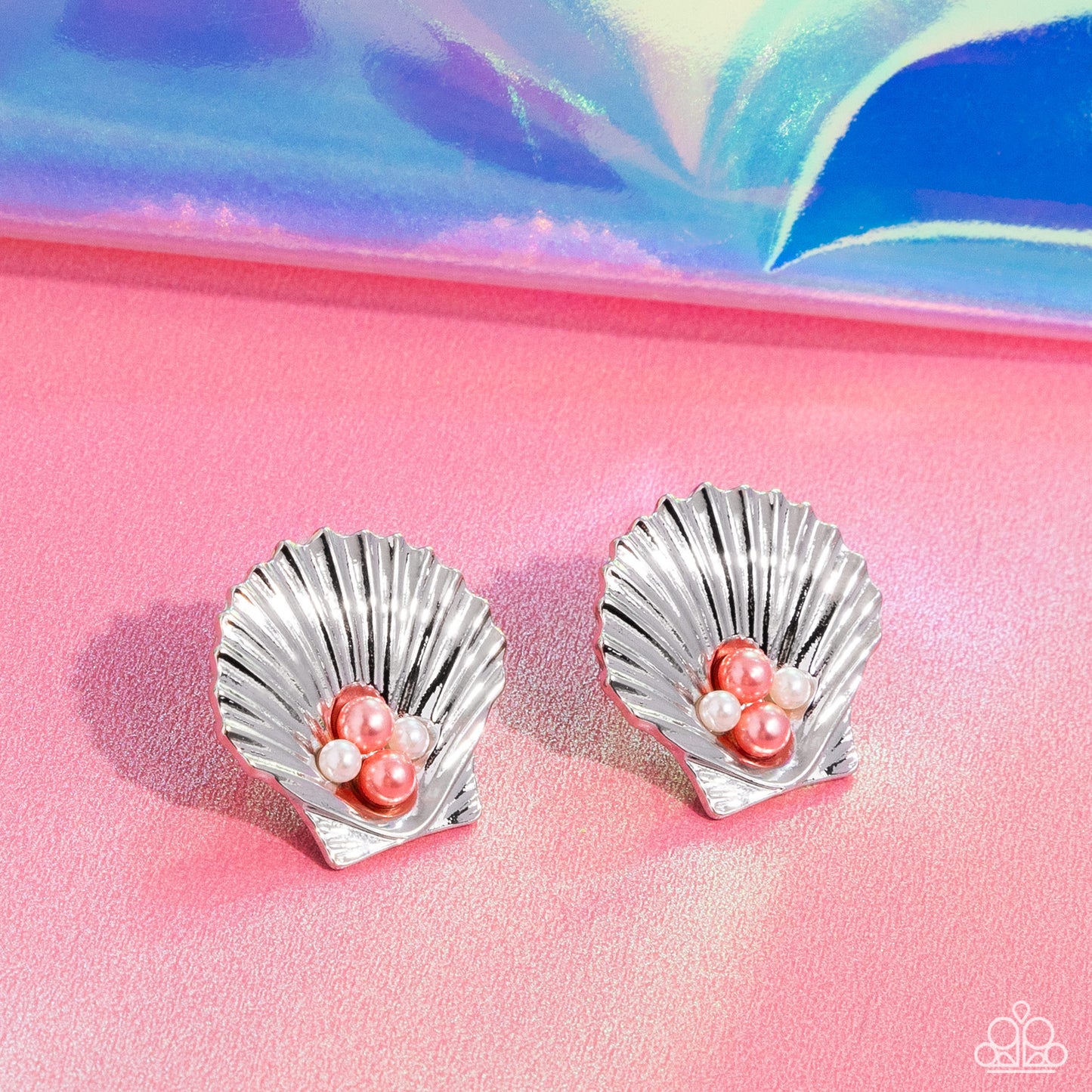 Oyster Opulence - Orange Paparazzi Earrings