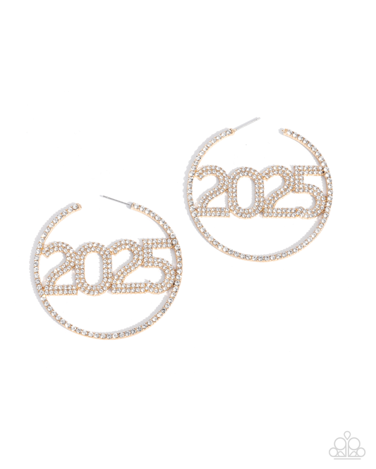 This is Gonna Be My Year - Gold - Paparazzi Earrings