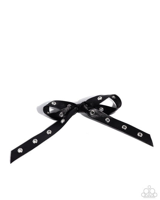Generous Grommets - Black - Paparazzi Hair Bow