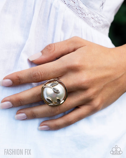 Tasteful Tea Party - Gold - Earrings and Tea Party Treasure - Gold - Paparazzi Ring