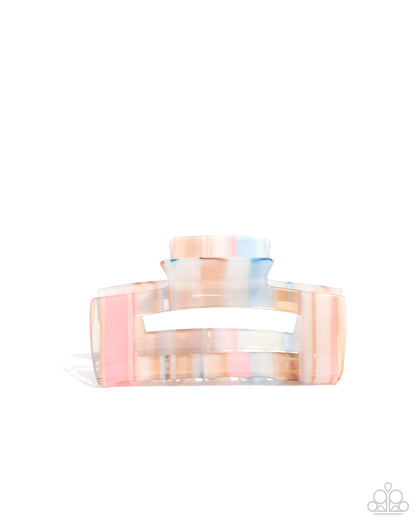 Striped Showcase - Multi - Paparazzi Claw Clip