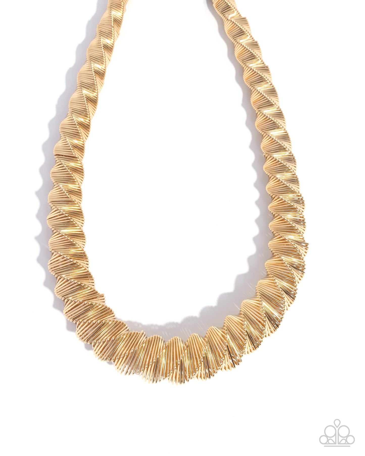 Candescent Coils - Gold - Necklace and Tailored Texture - Gold Bracelet