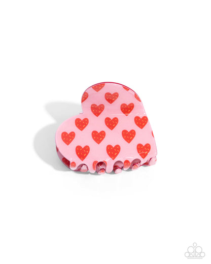 Courting Clip - Red - Paparazzi Hair Clip