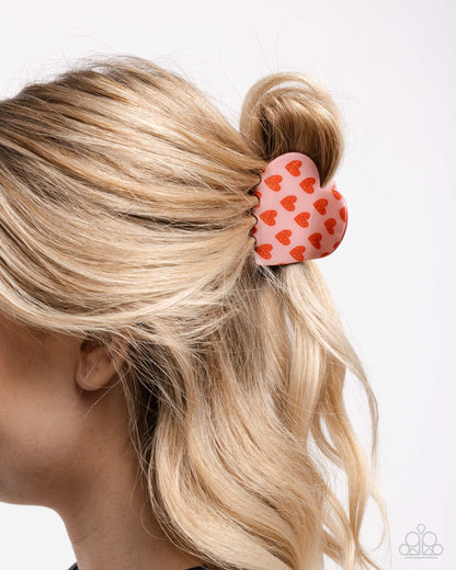 Courting Clip - Red - Paparazzi Hair Clip