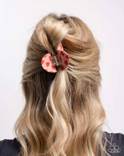 Courting Clip - Red - Paparazzi Hair Clip