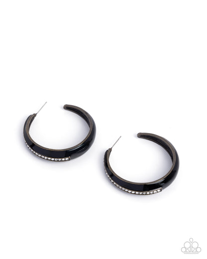 Uniquely Unexpected - Black - Paparazzi Earrings