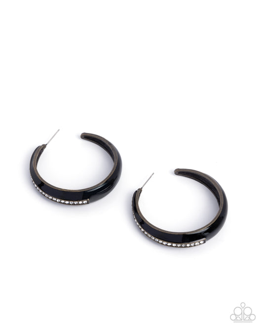 Uniquely Unexpected - Black - Paparazzi Earrings