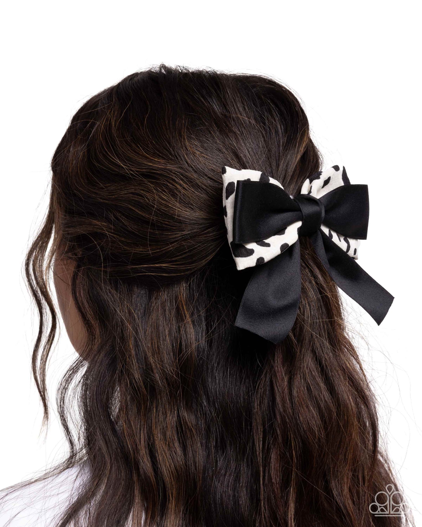 Cow Chic - White - Paparazzi Hair Bow