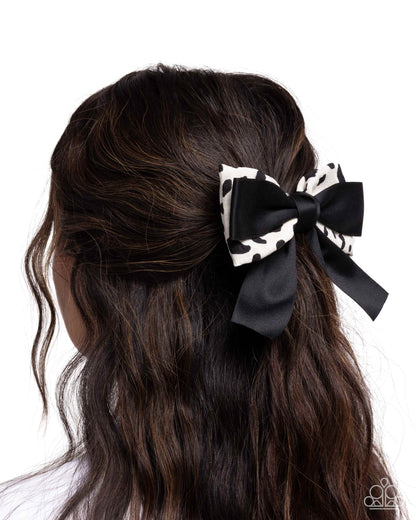Cow Chic - White - Paparazzi Hair Bow