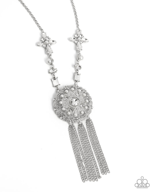 Virtuous Venture - White - Paparazzi Necklace