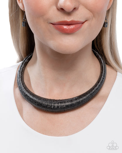 Subtle Selfie - Black - Paparazzi Necklace